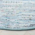 thumbnail image 3 of SAFAVIEH Rag Skylar Striped Cotton Area Rug, Light Blue/Multi, 6' x 6' Round, 3 of 11