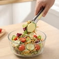 thumbnail image 4 of Cook With Color Mini Silicone Tongs, Stainless Steel Heat-Resistant Food Tongs for Appetizers, Lemon, 4 of 5