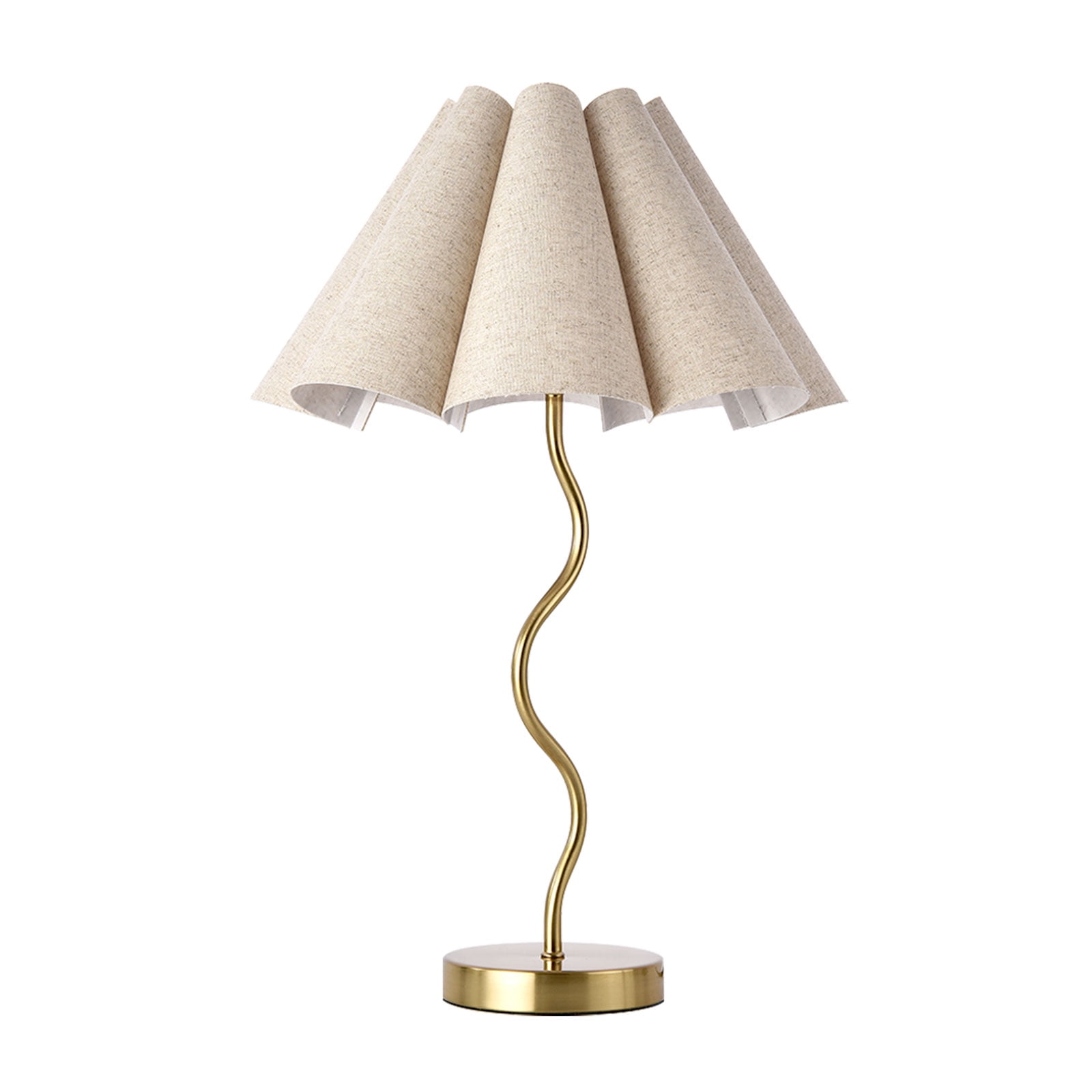 22" Petal Metal Table Lamp with Beige Petal Shades
