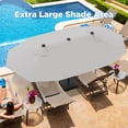 thumbnail image 4 of 15ft Large Patio Umbrella with Base Included, Outdoor Double-Side Rectangular Umbrella for Deck, Market, Ourside, Light Gray, 4 of 7
