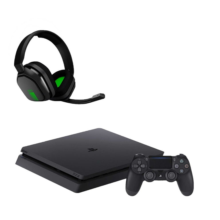 Sony 2215A PlayStation 4 Slim 500GB Gaming Console Black with Astro A10 Gaming BOLT AXTION Bundle Lke New Black Green Walmart