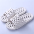 thumbnail image 2 of PEASKJP Men's Casual Slide Sandals Non-Slip Slides Open Toe Shower Sandals Waterproof Slip On Sandals White 40, 2 of 5