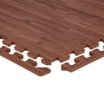 FlooringInc 2'x2' Soft Wood Foam Tiles (6 Textured Mocha) Great for Baby Mats and Home Gym