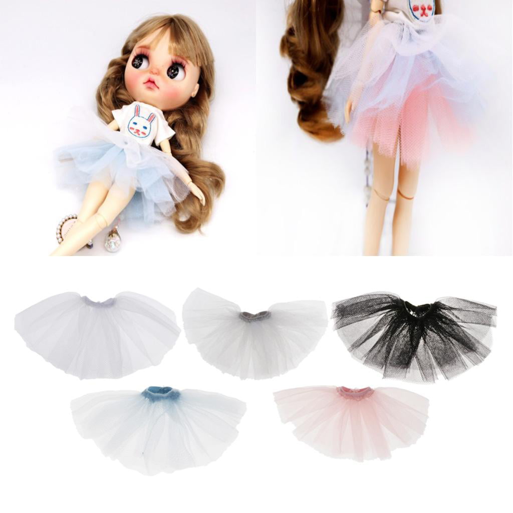 1/6 Lovely Double-layer Gauzy Bubble Skirt for Blythe Doll Dress Up Accs 