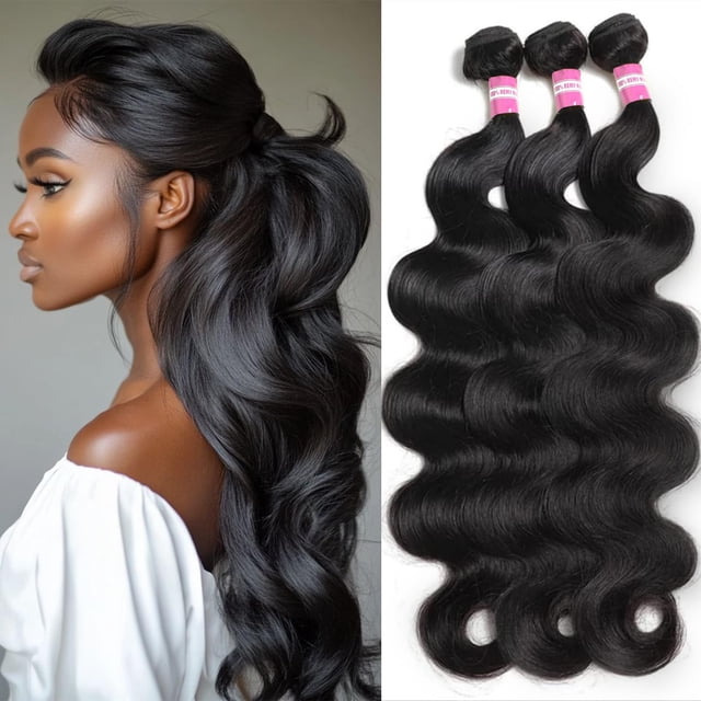 DMKEEP 12A Human Hair Bundles 18 20 22 Inch - Body Wave Bundles Human Hair 100% Unprocessed Brazilian Raw Virgin Hair 3 Bundles Quick Weave Bundles Human Hair Extensions