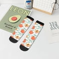 thumbnail image 7 of Pofeuu Peach Print 30cm Socks, Adult Running Hiking Socks for Youth and Adult, 7 of 7