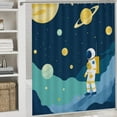 thumbnail image 5 of Astronaut Exploring Space Shower Curtain Bathroom Sets Toilet Lid Rug, Bath Mat And Contour Mat, Shower Curtain 4Pcs, 5 of 8