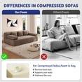 thumbnail image 6 of Miniyam 78.7" Sleeper Sofa Bed, Convertible Corduroy Floor Couch, No Assembly, 3 Pillows, Brown, 6 of 7