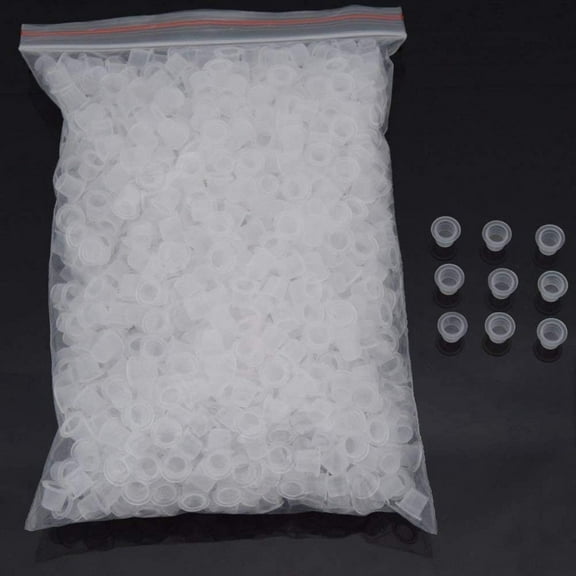 Disposable Tattoo Ink Cups,500pcs Plastic Small Tattoo Ink Cups Supplies #9 Tattoo Ink Cup Holder for Tattoo Ink (500S)