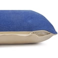 thumbnail image 4 of Laddha Home Designs Solid Loomed Rectangular Cotton Lumbar Pillow Cover - 36" - Blue, 4 of 9
