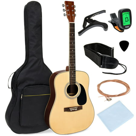 Best Choice Products 41in Full Size All-Wood Acoustic Guitar Starter Kit w/ Foam Padded Gig Bag, E-Tuner, Pick, (Best Acoustic Guitar Videos)