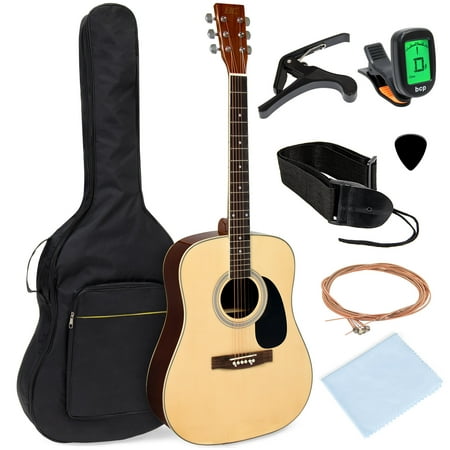 Best Choice Products 41in Full Size All-Wood Acoustic Guitar Starter Kit w/ Foam Padded Gig Bag, E-Tuner, Pick, (Best Three Quarter Acoustic Guitar)