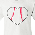 thumbnail image 4 of Inktastic Heart Shaped Baseball Youth T-Shirt, 4 of 5