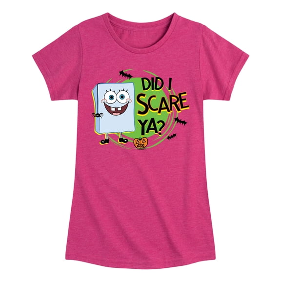 SpongeBob SquarePants - Did I Scare Ya - Girls Fitted Short Sleeve Tee