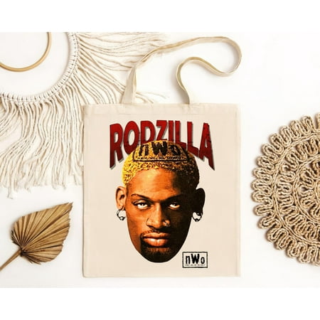 vintage 90 s Rodzilla Dennis Rodman N.W.O Tote Bag  Rodzilla Bag-TH4675