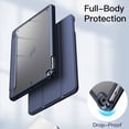 thumbnail image 3 of JETech Case for iPad Mini 5/4 (7.9-Inch 2019/2015 Model) with Pencil Holder, Clear Transparent Back Shell Slim Stand Shockproof Tablet Cover, Auto Wake/Sleep (Navy Blue), 3 of 7
