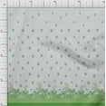 thumbnail image 1 of Soimoi Green Polyester Crepe Fabric Leaves & Artistic Floral Panel Print Fabric by The Yard 52 Inch Wide, 1 of 1