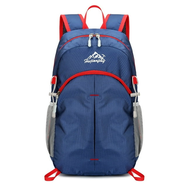 Ultralight Foldable Hiking Backpack for Outdoor Adventures, Waterproof Travel Pack with Large Capacity, Compact Design for Biking, Trekking, and Daily Commute in Dark Blue