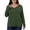 Green, variant on Fancyglim Women Plus Size Shirts Long Sleeve V Neck Casual Plain Tee Tops Black 2XL