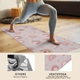 thumbnail image 4 of Pink Boho Bohemia Rainbow Hearts Pattern Hot Yoga Mat Towel Non Slip for Hot Yoga - Quick-Drying Yoga Mat Cover with 4 Corner Pockets with Travel Bag - Hot Yoga Towel Non Slip 70"x26", 4 of 6