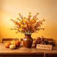 thumbnail image 3 of Fall Artificial Orange Flower Bouquet, Plastic Autumn Blooms for Thanksgiving, Halloween & Home Decor, 3 of 5