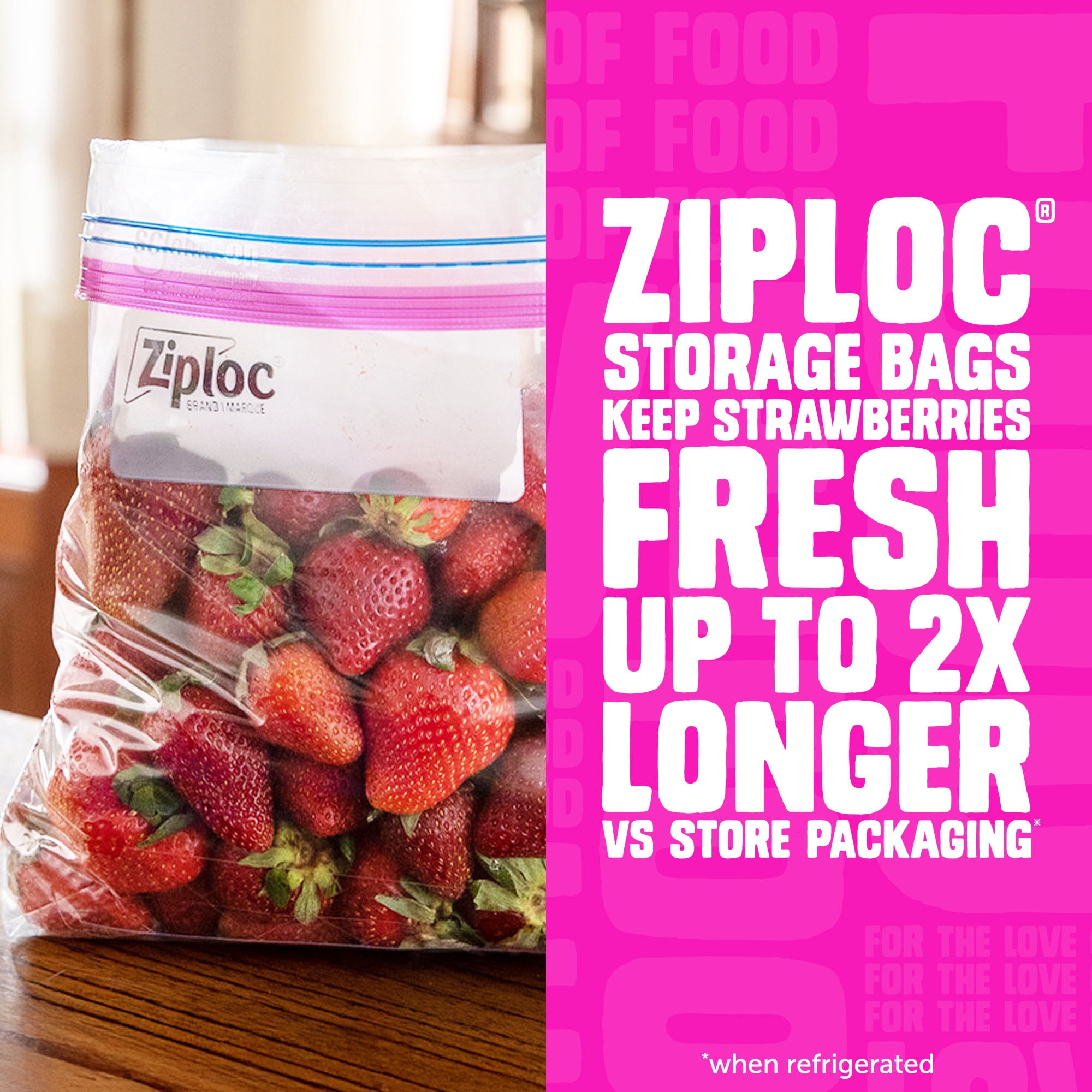 (4 pack) Ziploc Brand Food Storage Bags, School Supplies, with Grip 'n Seal Technology, Zipper, Gallon, 40 Count