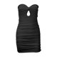 thumbnail image 5 of Vestido ajustado sin espalda de color liso para mujer - Minivestido cruzado en el pecho para fiesta en la playa, 5 of 5