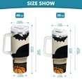 thumbnail image 6 of Yayeee 40oz Stainless Steel Tumbler with Straw and Handle Double-Wall Insulated Travel Water Bottle, Beige Halloween Cat, 6 of 8