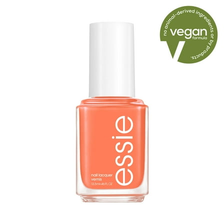 essie Salon Quality 8 Free Vegan Nail Polish, Midtone Orange, 0.46 fl oz Bottle