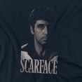 thumbnail image 2 of Scarface B&W Tony Unisex Adult T-Shirt, Navy, Large, 2 of 6