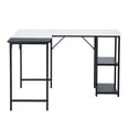 thumbnail image 3 of Escritorio de Ordenador en Forma de L FurnitureR Blanco+Negro 124*100*74cm, 3 of 8