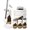 Color 3, variant on Bathroom Accessory Set 6 Piece Rustic Wooden Barn Overgrown Field Sepia Vintage Effect Trash can, Toothbrush Holder, Toothbrush Cup, Soap Dispenser, Soap Dish, Toilet Brush Holder