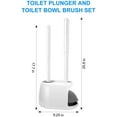 thumbnail image 2 of Toilet Brush and Plunger Set, 2 Packs Toilet Plungers for Bathroom Heavy Duty Toilet Bowl Brush and Holder Hidden Toilet Plunger and Brush Set for Deeply Cleaning - White, 2 of 7