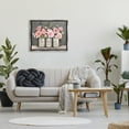 thumbnail image 2 of Stupell Industries Blossoming Pink Rose Bouquets Rustic Country Jars Luster Gray Framed Floating Canvas Wall Art, 24x30, by Ziwei Li, 2 of 6