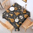 thumbnail image 2 of Happy Halloween Square Table Cloth Waterproof Spillproof Table Covers Evil Pumpkin Ghost Tablecloth for Dining Kitchen Restaurant Birthday (42x42in), 2 of 6