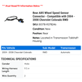 thumbnail image 2 of Rear ABS Wheel Speed Sensor Connector - Compatible with 2004 - 2008 Chevy Colorado RWD 2005 2006 2007, 2 of 2