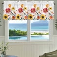 thumbnail image 3 of Spring Flower Floral Valances for Windows Red Yellow Daisy Rustic Plant Botanical Rod Pocket Curtain Valance Window Treatment Short Curtains for Kitchen Living Room, 60"x18", 3 of 9