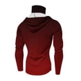 thumbnail image 4 of GrmtClth Sun Protection Hooded for Men 2026 Hiking Long Sleeve Tops Vacation with Mask Clothes Fashion Gradient Outfits Wine M, 4 of 4