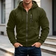 thumbnail image 4 of Xdegoge Mens Full Zip Up Hoodie Athletic Sweatshirt Jacket with Drawstring and Chest Zipper Pocket Casual Fall Winter Activewear Outerwear Coat, 4 of 8