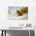 thumbnail image 2 of ARTCANVAS Winter Woodcock Canvas Art Print by Archibald Thorburn - Size: 26" x 18" (1.50" Deep), 2 of 9