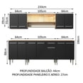 thumbnail image 3 of Cocina Integral Madesa Emilly Smile 233cm Marrón/Negro, 3 of 10