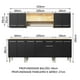 thumbnail image 3 of Cocina Integral Madesa Emilly Smile 233cm Marrón/Negro, 3 of 10