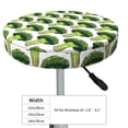 thumbnail image 4 of KLL Cute Broccoli Round Bar Chair Cushion Cover 13 inch ,Bar Stool Protector with Elastic, Soft Washable, 4 of 6