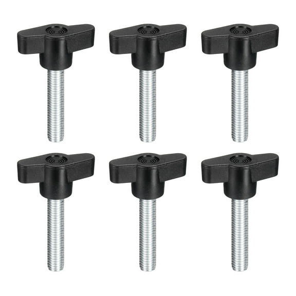 6Pack Metric Carbon Steel Clamping Screw Knob t Shaped Thumb Screws M8 x 40mm