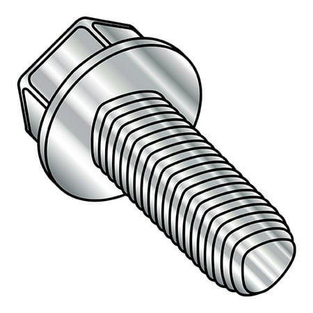 

M6-1.0X25 Din 7500D Metric Unslotted Hex washer Thread Roll Screw Full Thread 18 8 S/S Pass Wax (Pack Qty 1 000) BC-M625RW188