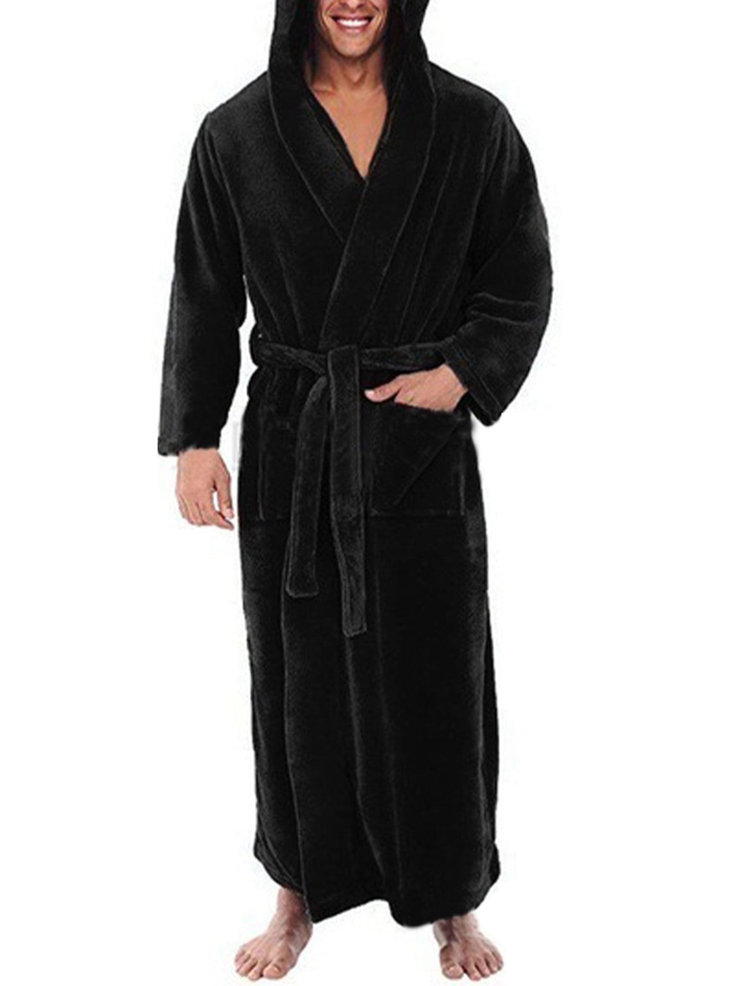 Men Women Couple Warmer Lengthened Coralline Plush Shawl Bathrobe Robe Coat NEW 