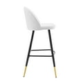 thumbnail image 5 of Modway Cordial Performance Velvet Bar Stools - Set of 2 in White, 5 of 10
