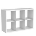thumbnail image 4 of 13 Inch Open Back Cube Organizer, 6/8/9 Cubes Shelf with Durable Frame, Versatile Storage for Books Media Toys, Home OfficeRoom, Grey Oak White, 4 of 6