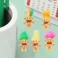 thumbnail image 5 of 10cm Troll Doll Model Colored Long Hair Dam Doll Miniature Figurine Ornament Lovely Leprocauns Ugly Elf Doll Action Figure, 5 of 5