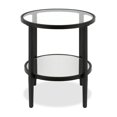 thumbnail image 3 of Henn&Hart 20" Blackened Bronze Metal/Glass Side Table, 3 of 7